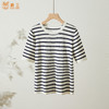 King Deer/鹿王春夏女士休闲时尚圆领短袖针织条纹衫L804022拼色 商品缩略图8