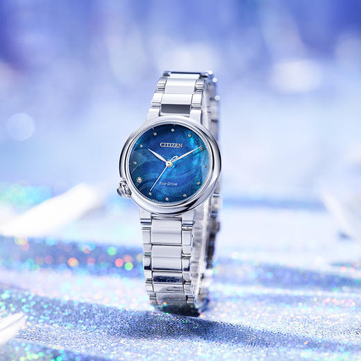 西铁城日本官方正品贝母表盘时尚光动能女表EM0910-80N 商品图7