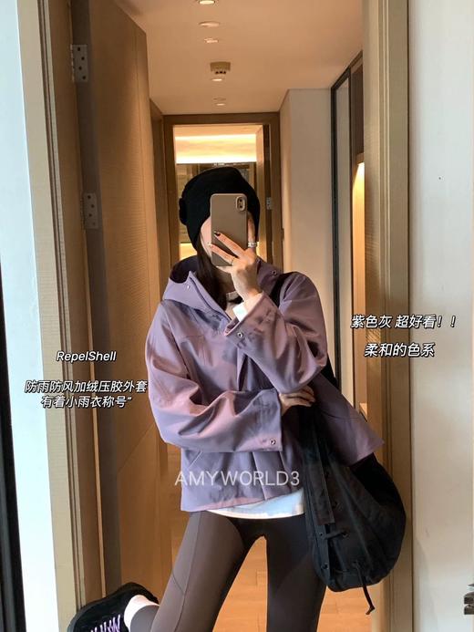 点此购买 Lulu春秋季女士背部抽绳收腰内里防风防雨软壳雨衣夹克 zc 341535 商品图6