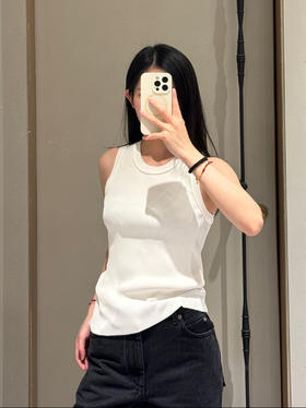 罗意威 新款 螺纹刺绣背心 白色（MM）