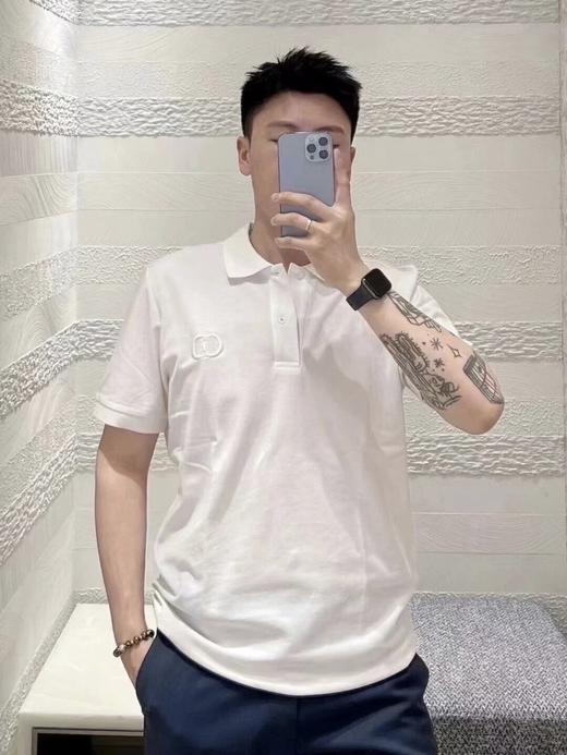 迪奥 25SS 胸前刺绣字母POLO衫 男女同款 白色（DY） 商品图0