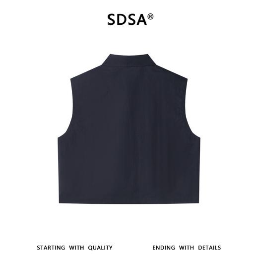 SDSA男装2026新款高贵轻奢时尚简约纯色马甲按扣翻领设计百搭休闲 商品图4