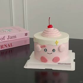 星之卡比可爱卡通蛋糕-低糖处理无添加