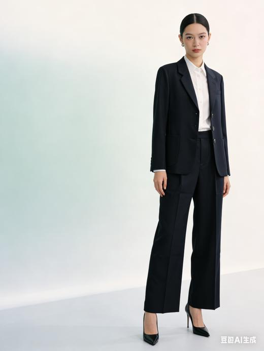 G2000女装SS26商场新款【亚麻舒适弹/可机洗】通勤宽松西装外套61211065 商品图2