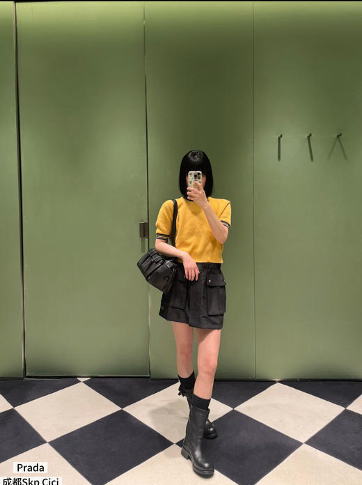 普拉达 新品 26Ss亮黄短袖针织衫（MM） 商品图5