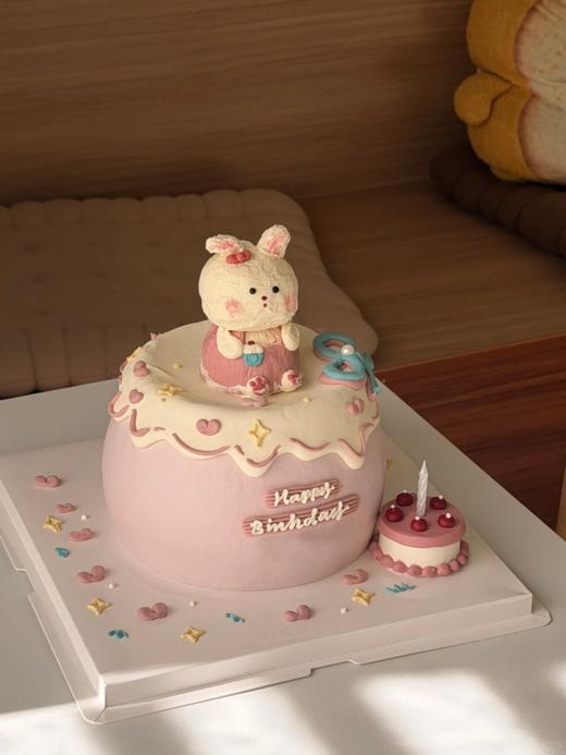 蜜罐里的小兔子卡通小动物蛋糕-低糖处理无添加 商品图1