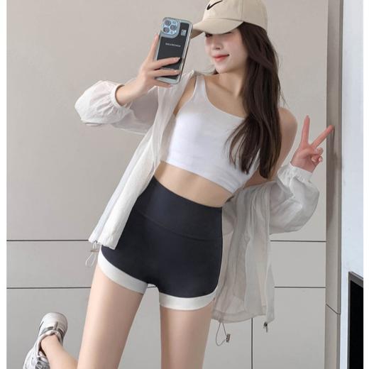 59元三条【三合一安全裤】三分撞色鲨鱼短裤  亲肤透气自带凉感 居家外穿瑜伽 修身舒适顺滑 提臀塑型安全裤三合一 商品图1