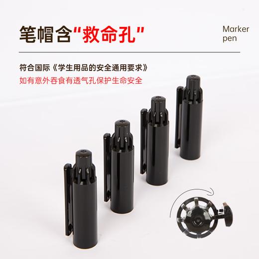 绘威 速干防水小双头记号笔勾线笔油性物流笔/记号笔 工具 黑色12支装 商品图1