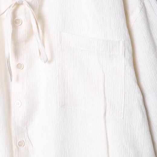 SDSA男装2026新款高贵轻奢韩版简约纯色暗纹褶皱衬衫百搭衬衣外套 商品图2