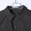 SDSA男装2026新款高贵轻奢韩版纯色按扣长袖衬衫下摆松紧设计百搭 商品缩略图1