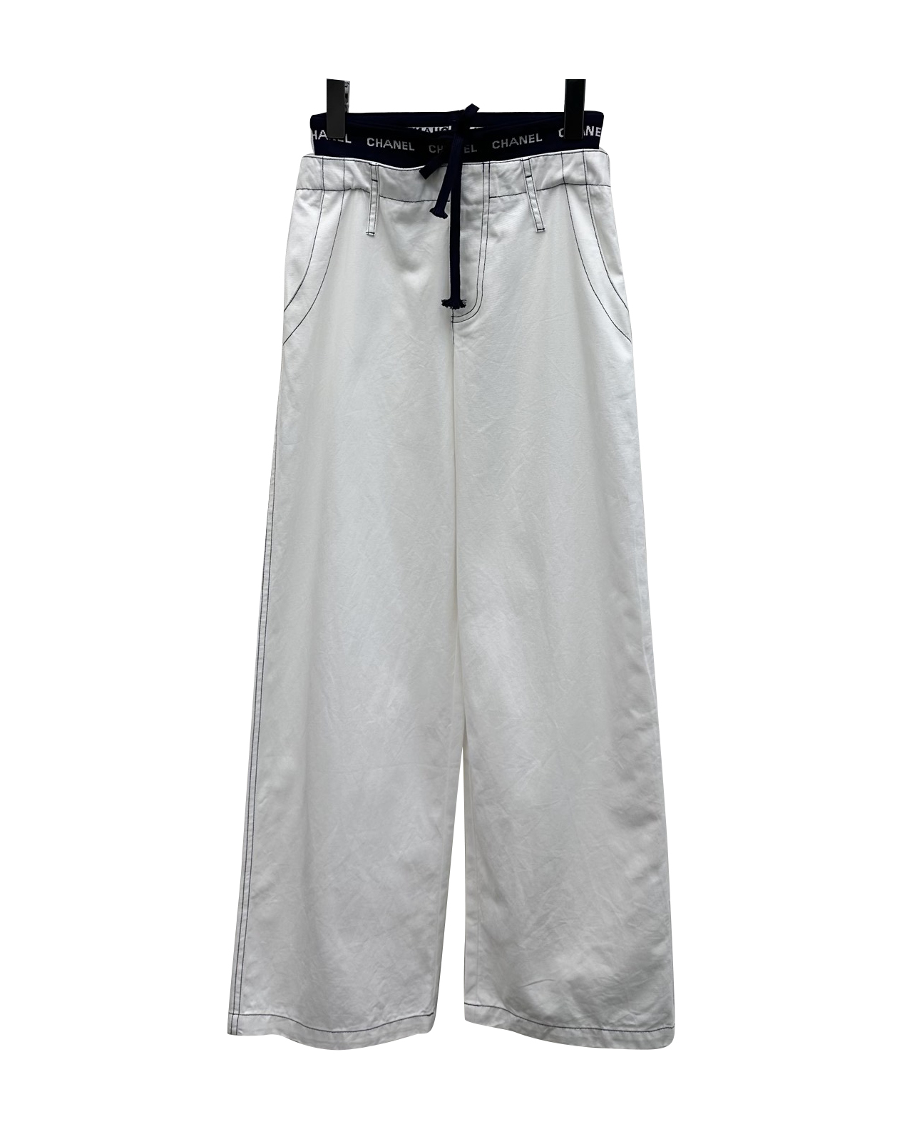 女款棉质双腰头长裤ba025