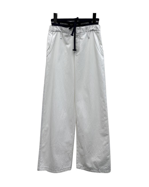 女款棉质双腰头长裤ba025 商品图0