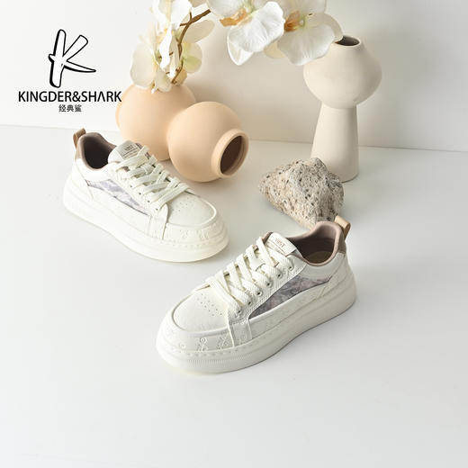 经典鲨2026年春季专柜新品男士潮流透气平底休闲鞋板鞋KF27-613011 商品图2