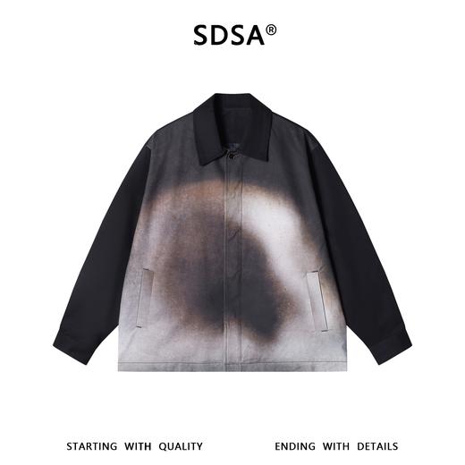 SDSA男装2026新款高贵轻奢复古简约扎染简约翻领夹克外套百搭时尚 商品图0