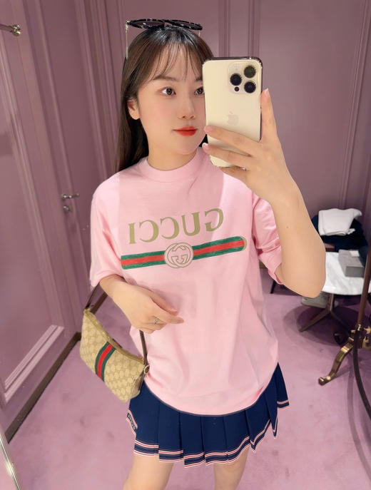 古驰 26春夏春夏新款 半袖 粉色（MM） 商品图1