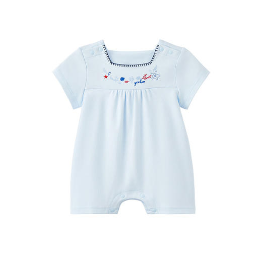 英氏女宝短蛤衣夏季新品短袖女童连体衣爬服短哈衣YRHBJ2P362A 商品图4