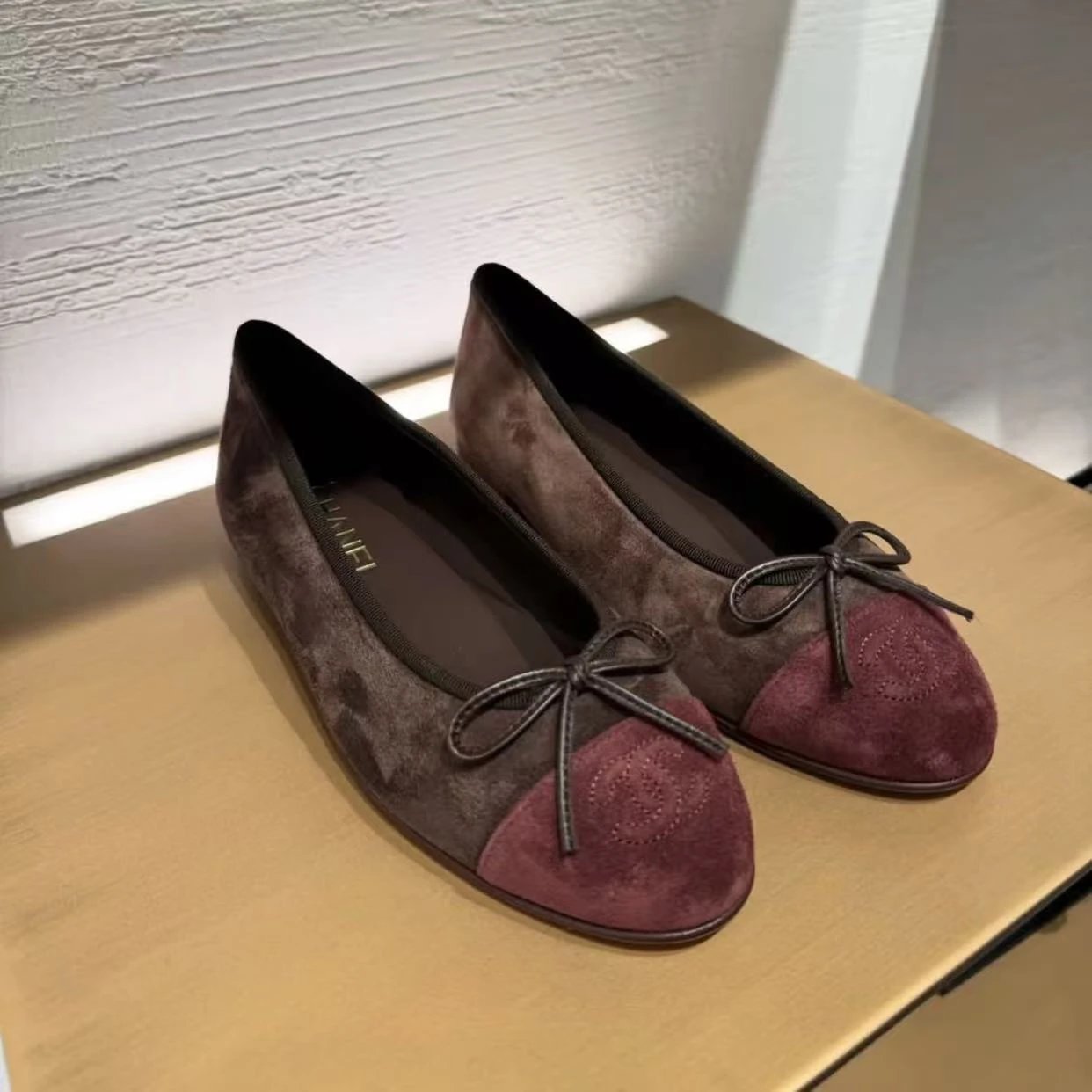 万年经典款  双C麂皮舞蹈鞋  万年经典款 双色单鞋  菱格纹芭蕾舞鞋  巨舒服