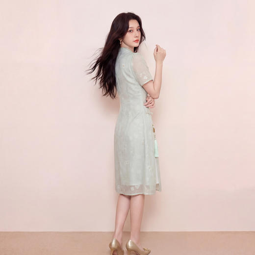 奢姿大码女装2026夏季胖妹妹时尚国风刺绣连衣裙气质复古显瘦长裙9962894514 商品图3