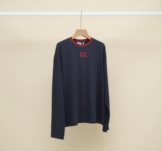 【2fz1】羔品质女士春夏新款徽标贴布刺绣长袖T恤！！ 商品图1