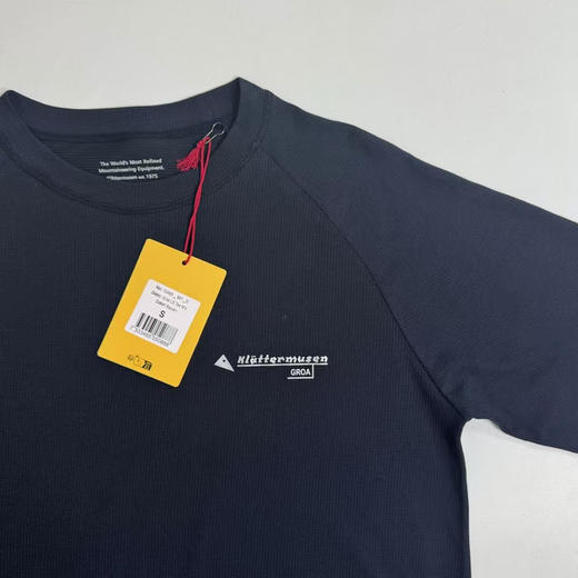 原单正品攀山鼠 Klattermusen先知格罗雅长袖体恤打底衫 ，山野智者的呼吸肌肤水鸭蓝L XL XXL 渡鸦黑 S-XXL 商品图11