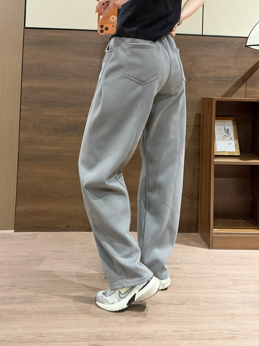 春夏纯棉卫裤Lulu松紧腰小坠子弯刀裤 商品图7