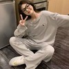 YW买手优选撞色圆领睡衣宽松休闲卡通刺绣家居服套装170546284（预售3-5天发货） 商品缩略图3