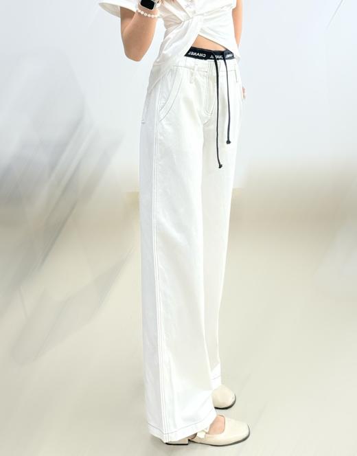 女款棉质双腰头长裤ba025 商品图3