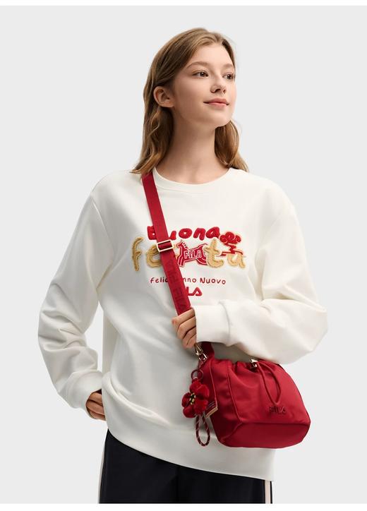 ILA马上起飞抓马卫衣斐乐情侣套头卫衣26春新年男女同款红色上衣 商品图2