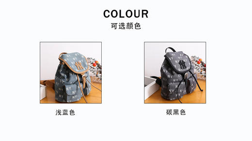 MLB 牛仔满印老花双肩包男女同款情侣款BKM06 商品图4