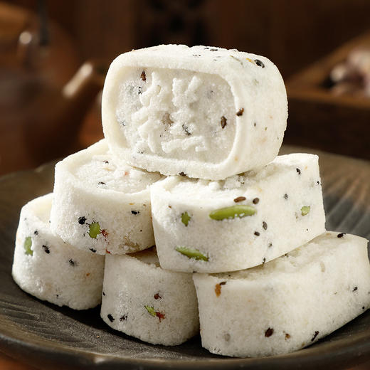 【9.9抢整箱❗️坚果茯苓八珍糕】甄选芡实 山楂 山药 莲子 茯苓 薏米 麦芽 核祧 瓜子仁 黑芝麻 橙皮 南瓜子等，健康饱腹网红无蔗糖芡实糕代餐早餐糕点零食食品整箱 商品图3