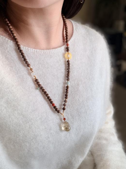 春夏新款沉香、老山檀、和田玉、南红系列首饰专场！新中式国风美学穿搭配饰分享！细腻温润 清雅动人，自带幽香，花花团du家定制，与介面新中式搭配 尽显东方女性优雅浪漫 商品图6