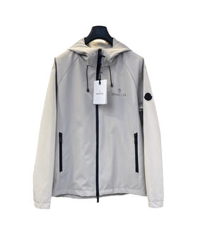 男款牛角肩连帽风衣外套hu018