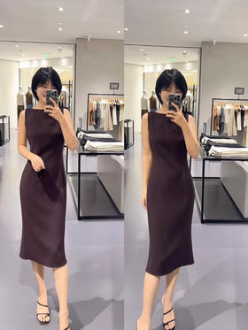 37-3 圆正限量 TH自在无界 垂坠三醋酸 修身无袖连衣裙 超气质鱼尾裙