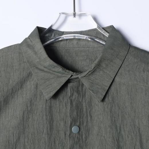 SDSA男装2026新款高贵轻奢韩版纯色按扣长袖衬衫下摆松紧设计百搭 商品图1