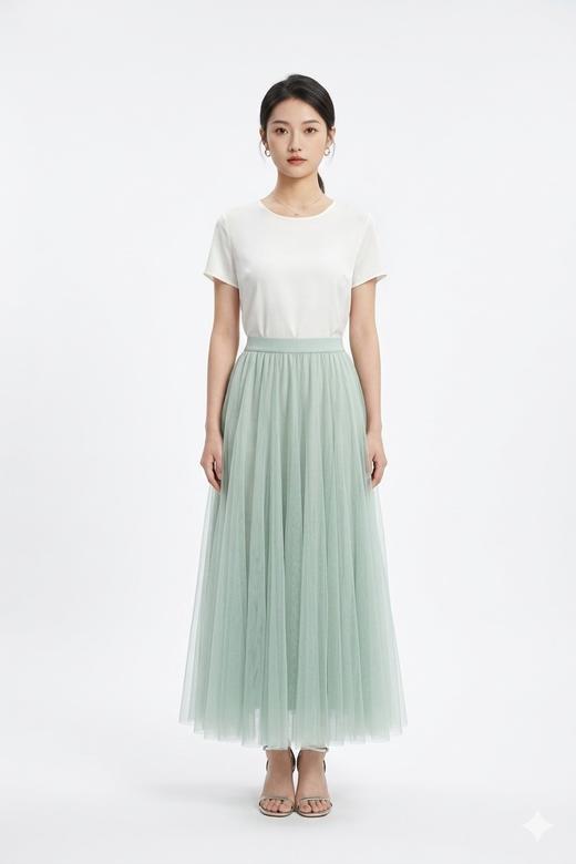 空境|仙气灵动松紧腰纱裙 商品图2