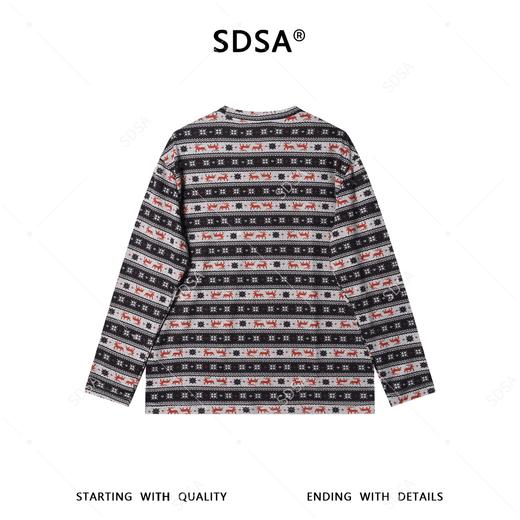 26T44SDSA男装2026新款高贵轻奢韩版简约撞色趣味条纹长袖T恤百搭宽松 商品图5