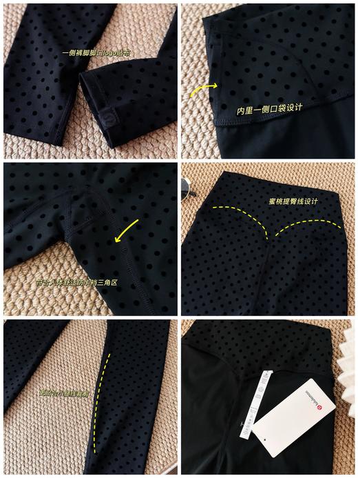 点此购买 Lululemon露露春秋季女士运动高腰臀标紧身植绒波点裤 ggd 341562 商品图14
