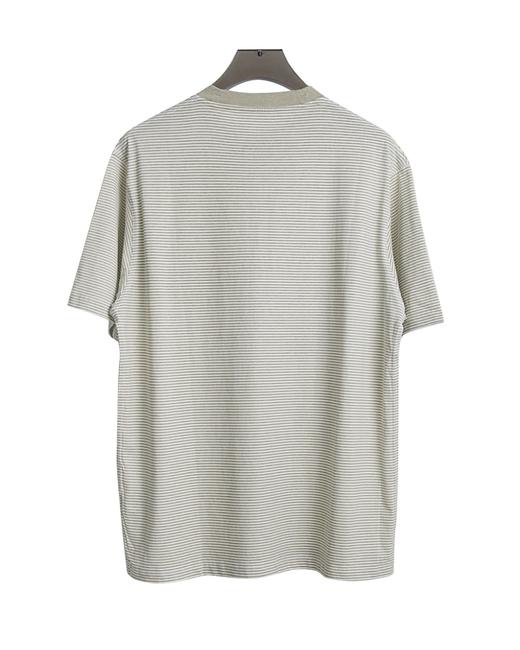 中性款棉质条纹短袖T恤lv007 商品图1