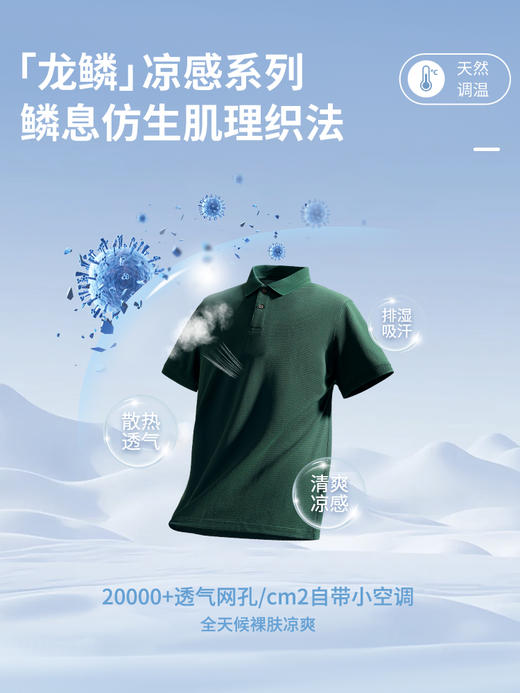 【如新四号】桑蚕丝鳞息记忆领POLO衫255X0P921S[T] 商品图9