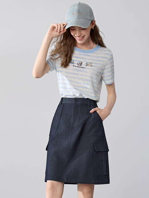 【百图lulu定制】【口袋裙】工装风 大口袋 帅气迷人 直筒半身裙 商品图13