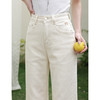 鹿向南「漫步边界」高腰休闲杏色牛仔裤女春夏季新款宽松阔腿裤子 商品缩略图2