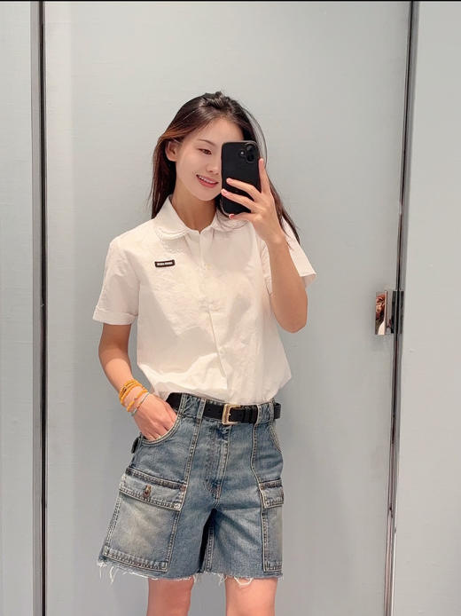 缪缪 26Ss新款工装牛仔短裤（MM） 商品图5