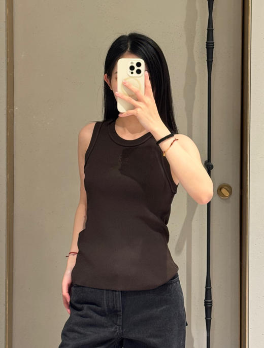 罗意威 新款 螺纹刺绣背心 咖色（MM） 商品图0