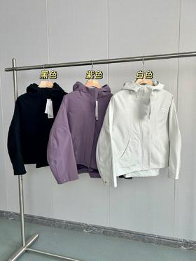 点此购买 Lulu春秋季女士背部抽绳收腰内里防风防雨软壳雨衣夹克 zc 341535