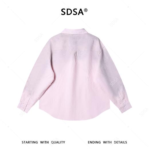 SDSA男装2026新款高贵轻奢韩版简约扎染纽扣长袖衬衫休闲百搭衬衣 商品图4