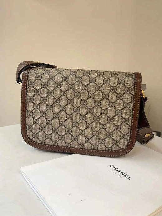GUCCI 中号 老花拼皮 1955 马鞍包 商品图1