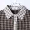 SDSA男装2026新款高贵轻奢撞色小格拼接子翻领长袖衬衫百搭休闲 商品缩略图1