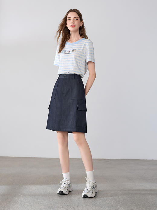 【百图lulu定制】【口袋裙】工装风 大口袋 帅气迷人 直筒半身裙 商品图12