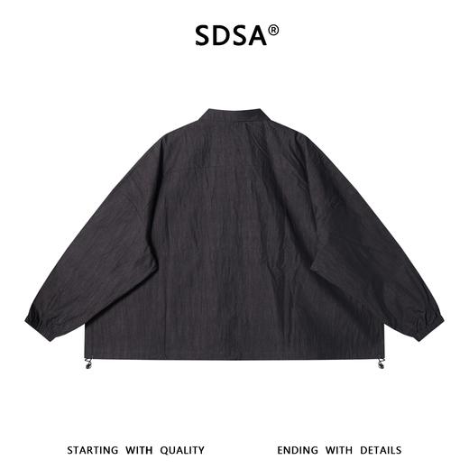 SDSA男装2026新款高贵轻奢韩版纯色按扣长袖衬衫下摆松紧设计百搭 商品图4