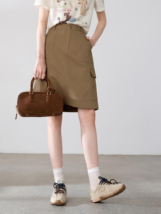 【百图lulu定制】【口袋裙】工装风 大口袋 帅气迷人 直筒半身裙 商品图10